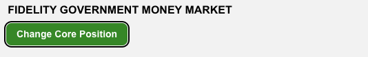 Sweep Account: Fidelity Core Position screenshot