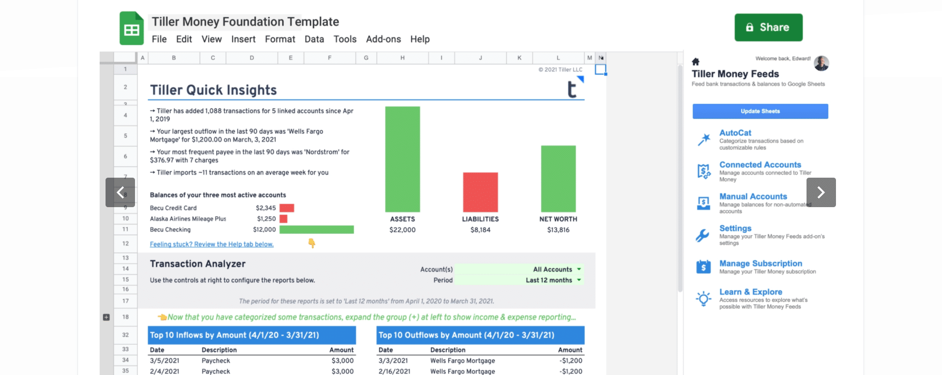 Tiller Review: Template Example